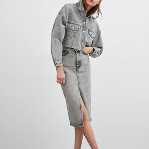 Cute ZARA Washed Effect Skirt Set 🖤